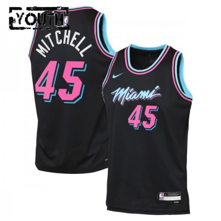 Miami Heat Davion Mitchell Nike 2025-26 City Edition Musta Lasten Pelipaidat Swingman
